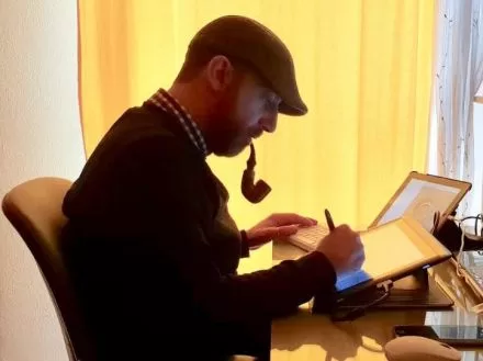 Donato Sammartino dibujando