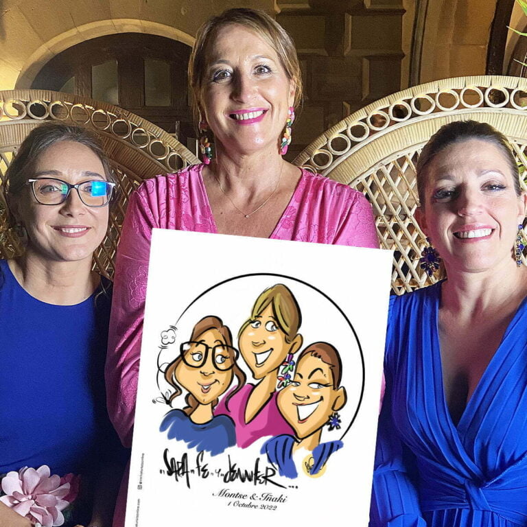 caricaturista digital boda
