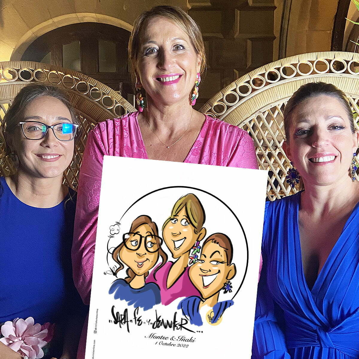 caricaturista digital boda