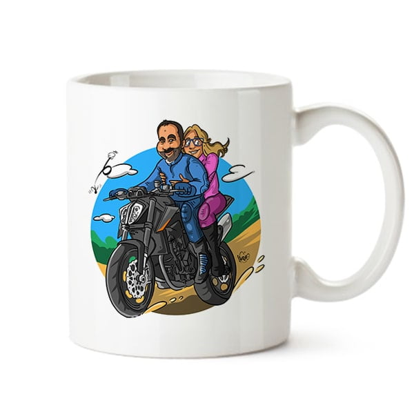 taza con caricatura