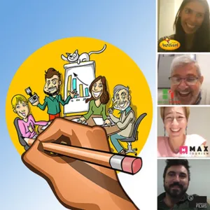 Caricaturista por videollamada