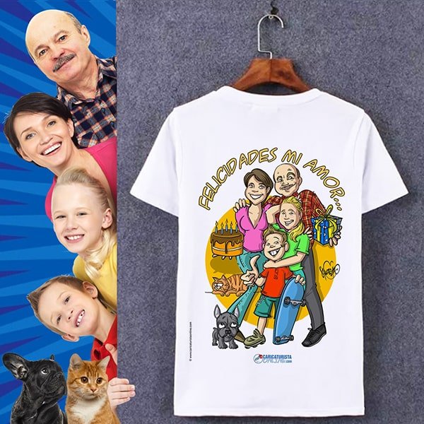 camiseta con familia