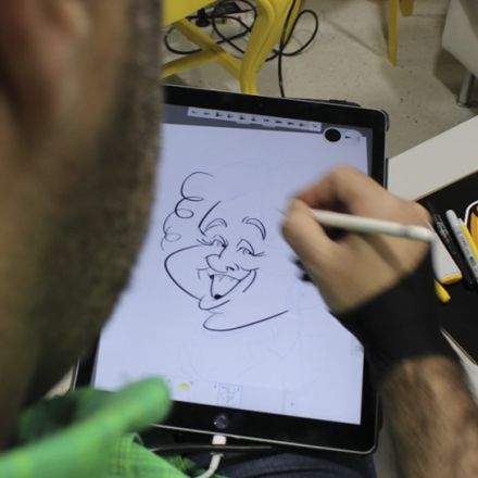 caricatura digital en vivo