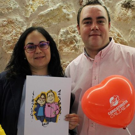 caricatura pareja