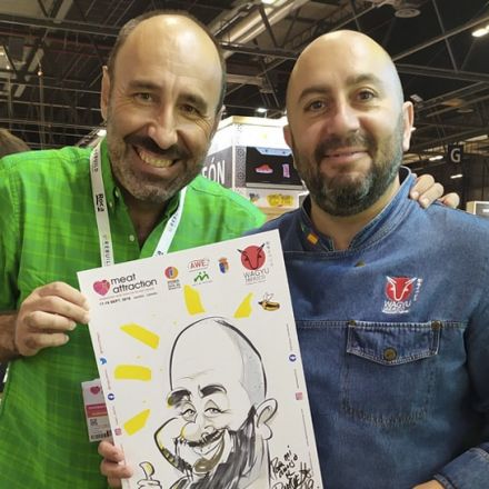 caricaturista eventos en papel