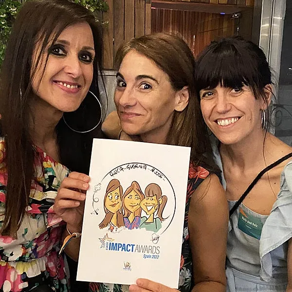 Animación para fiesta caricaturista