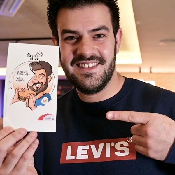 caricatura para eveto chico