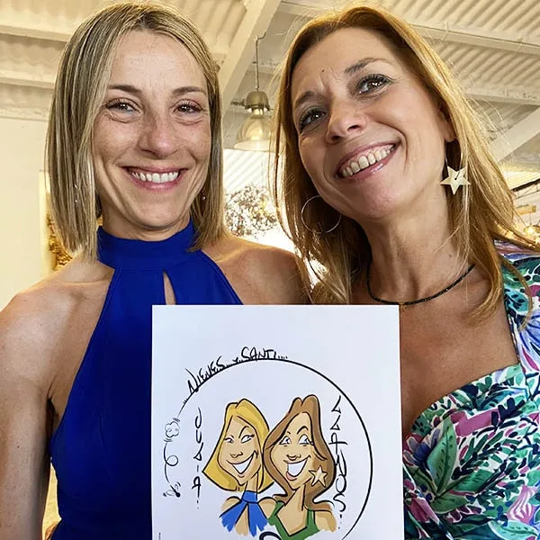 caricaturista digital en evento