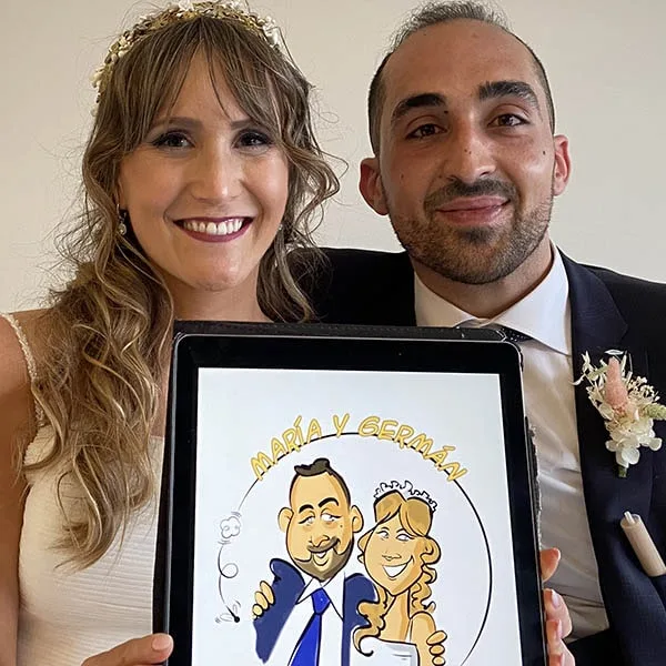 caricaturista para bodas