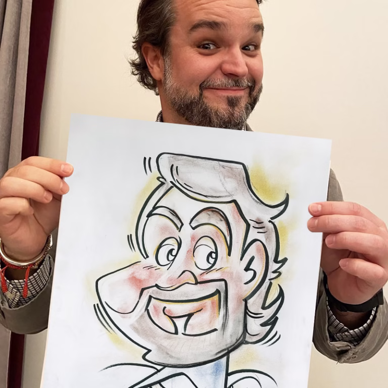 Caricaturista en papel evento 1
