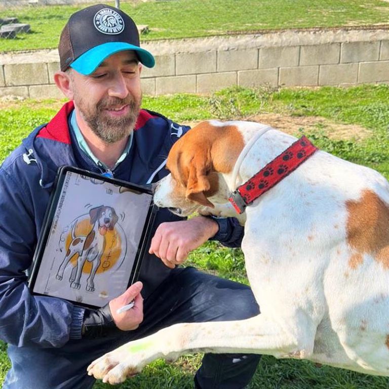 caricatura con perrito