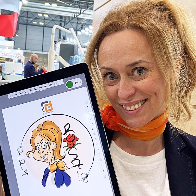 caricaturista comic en evento