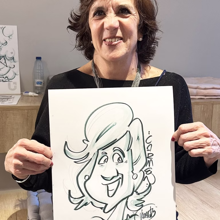 caricaturista papel en vivo