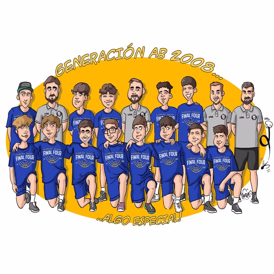 Caricatura de grupo de alumnos - Imagen 3