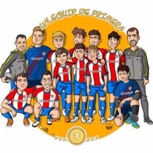 Caricatura de grupo de alumnos